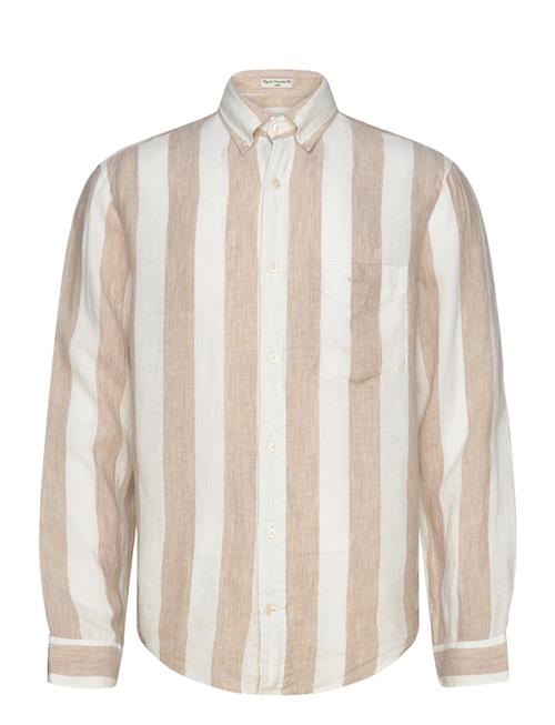 GANT Reg Bold Stripe Linen Shirt GANT Beige