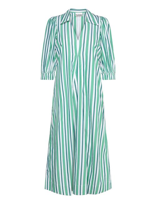 Ganni Stripe Cotton Ganni Green