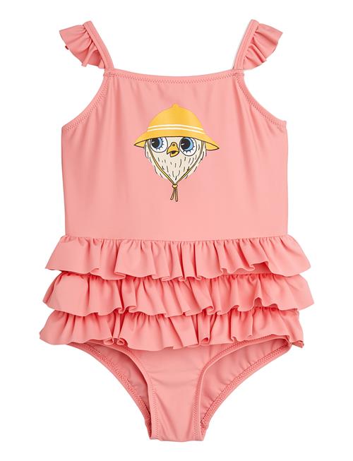 Owl Sp Frill Swimsuit Mini Rodini Pink