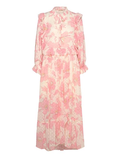 Maxi Chiffon Printed Dress Stella Nova Pink