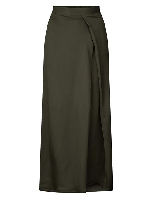 Rabens Saloner Acetate Skirt - Bjarka Rabens Sal R Khaki