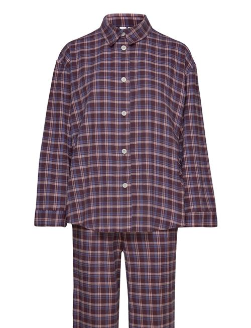 Se Becksöndergaard Flannel Pyjamas Set Becksöndergaard Burgundy ved Booztlet