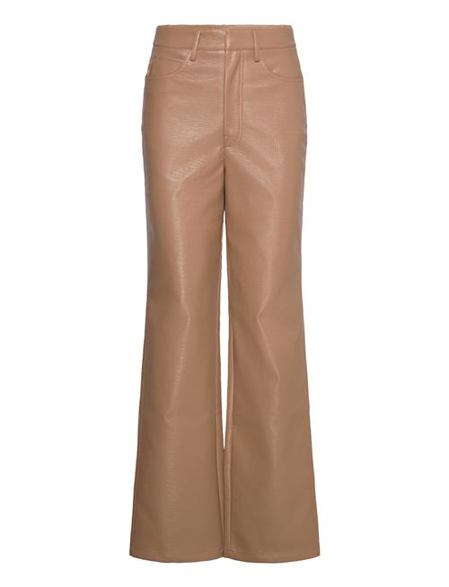 Se ROTATE Birger Christensen Textured Straight Pants ROTATE Birger Christensen Beige ved Booztlet