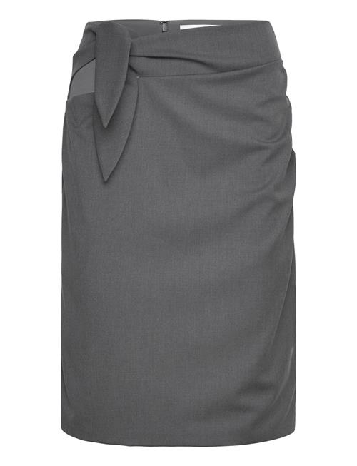 REMAIN Birger Christensen Tied Suiting Skirt REMAIN Birger Christensen Grey