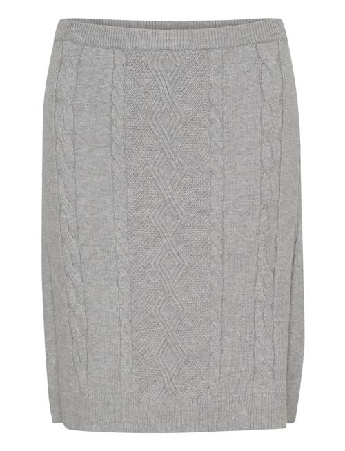 Cream Crdela Short Knit Skirt Cream Grey