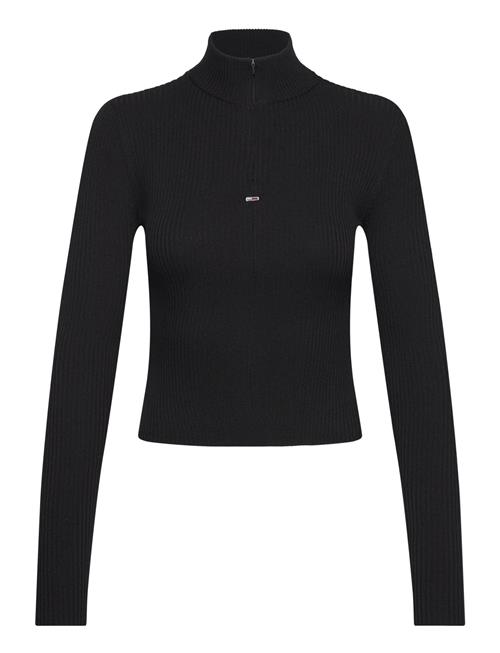 Tommy Jeans Tjw 1/4 Zip Technical Rib Tommy Jeans Black