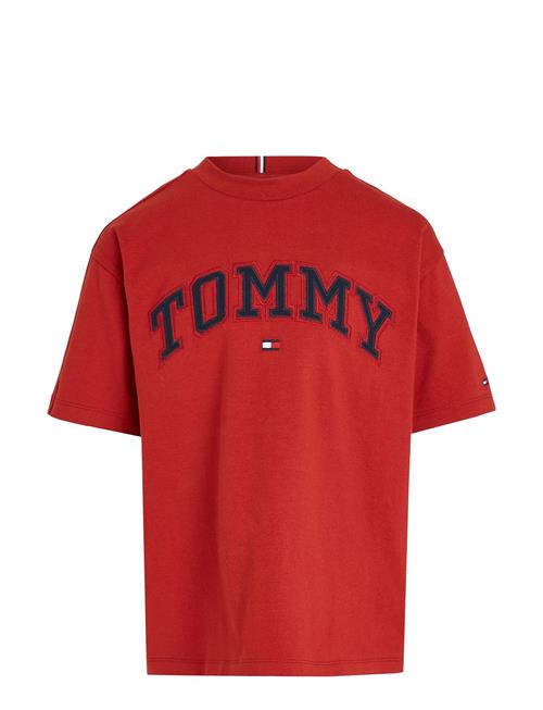 Tommy Hilfiger Varsity Embroidery Tee Ss Tommy Hilfiger Red