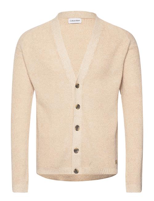 Se Calvin Klein Knitted Cardigan Calvin Klein Beige ved Booztlet