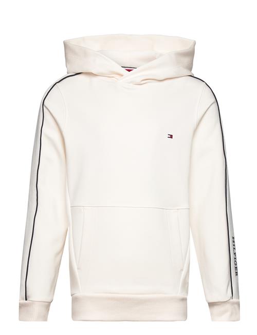 Se Tommy Hilfiger Tape Regular Hoodie Tommy Hilfiger White ved Booztlet