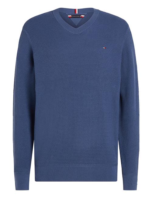 Se Tommy Hilfiger Refined Structure Crew Nk Tommy Hilfiger Blue ved Booztlet