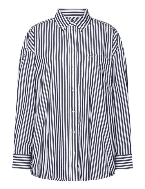 Tommy Jeans Tjw Ovs Pinstripe Shirt Tommy Jeans Navy