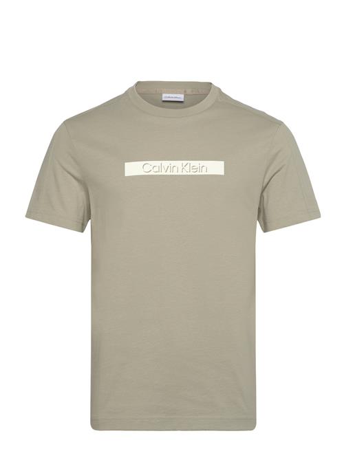 Cut Out Shadow Logo T-Shirt Calvin Klein Beige