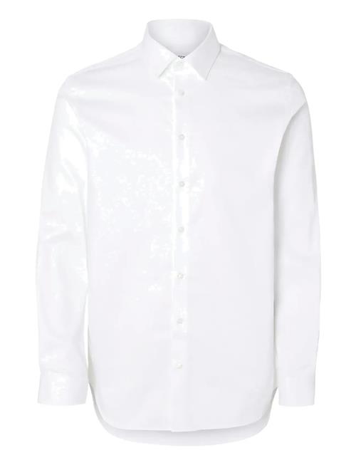 Slhslim-Performance Shirt Ls Noos Selected White