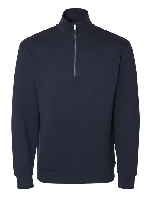 Selected Homme Slhemanuel Soft Zip High Neck Sweat Noos Selected Homme Navy