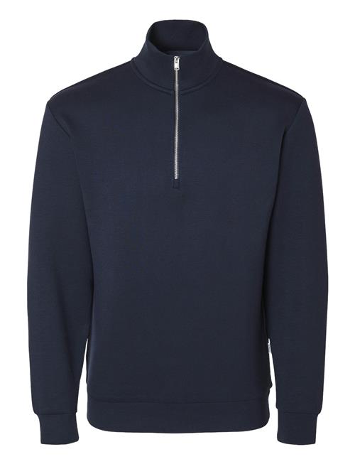 Slhemanuel Soft Zip High Neck Sweat Noos Selected Navy