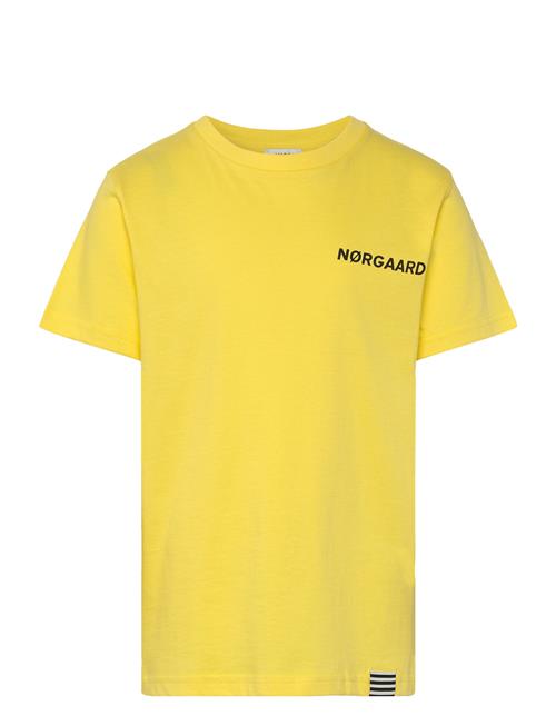 Se Mads Nørgaard Printed Tee Thorlino Tee Mads Nørgaard Yellow ved Booztlet