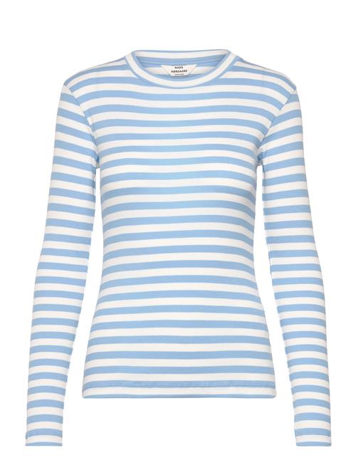 Se Mads Nørgaard 2X2 Cotton Stripe Tuba Tee Ls Mads Nørgaard Blue ved Booztlet