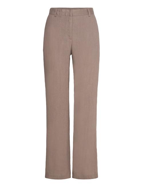 Se Newhouse Amanda Linen Trousers Newhouse Brown ved Booztlet