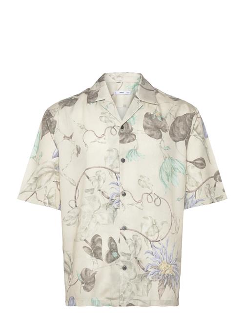 Mango Flowy Floral Print Shirt Mango Cream