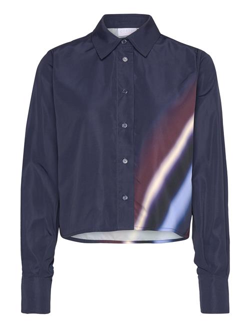 Coster Copenhagen Boxy Shirt With Ray Print Coster Copenhagen Navy