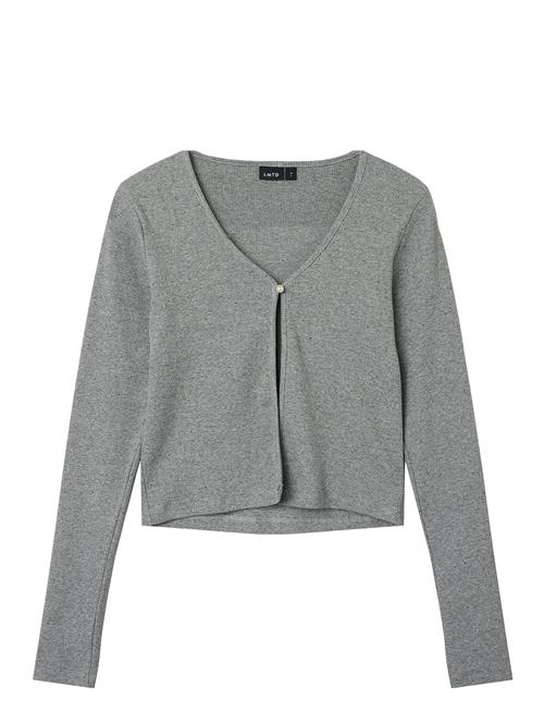 Se LMTD Nlfkula Ls Rib Cardigan LMTD Grey ved Booztlet