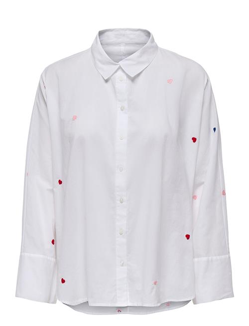 ONLY Onlnew Lina Grace Ls Emb Shirt Noos Wvn ONLY White