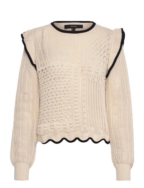 Se Vero Moda Vmmadelyn Ls O-Neck Short Pullover Vero Moda Cream ved Booztlet