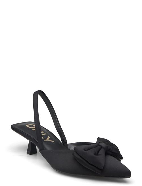 Se ONLY Onlcoco-6 Satin Bow Slingback Pump ONLY Black ved Booztlet