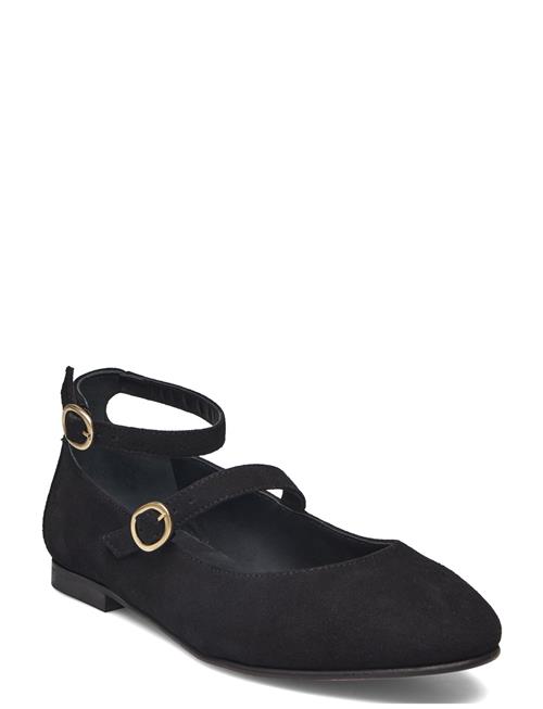 Se ALOHAS Evelyn Suede Black Leather Ballet Flats ALOHAS Black ved Booztlet