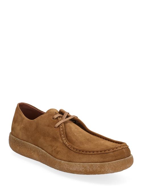 Se Bianco Biaasher Moc Toe Lace Up Shoe Suede Bianco Brown ved Booztlet