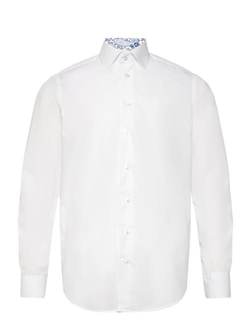 Bosweel Shirts Est. 1937 Poplin W. Paisley Contrast Bosweel Shirts Est. 1937 White