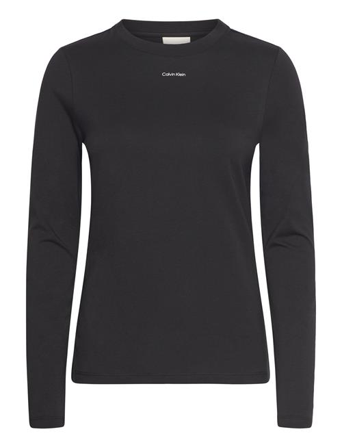 Calvin Klein Nano Logo Slim T-Shirt Ls Calvin Klein Black