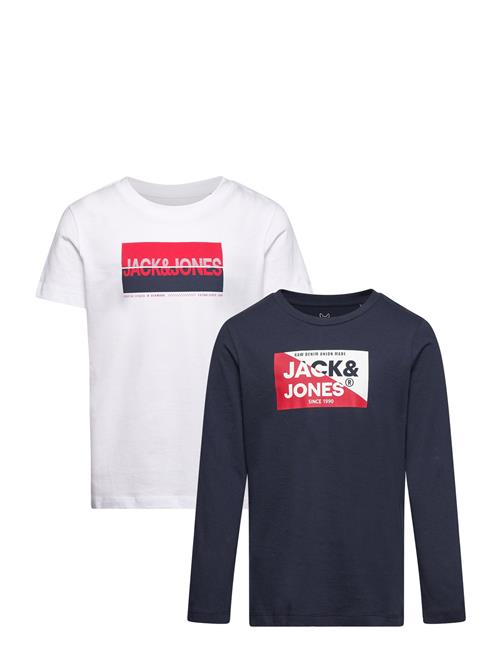 Se Jack & Jones Jjnolan Tee Ss Ls Crew Neck 2Pk Mp Jnr Jack & J S Patterned ved Booztlet