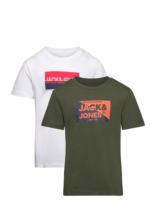 Se Jack & Jones Jjnolan Tee Ss Crew Neck 2Pk Mp Mni Jack & J S Patterned ved Booztlet