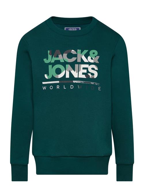 Se Jack & Jones Jjluke Sweat Crew Neck Jnr Jack & J S Green ved Booztlet