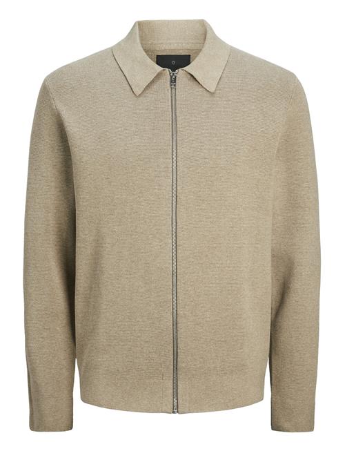 Se Jack & Jones Jprblamilano Stitch Knit Cardigan Sn Jack & J S Beige ved Booztlet