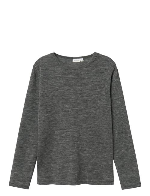 Nkmwang Wool Rib Ls Top Name It Grey