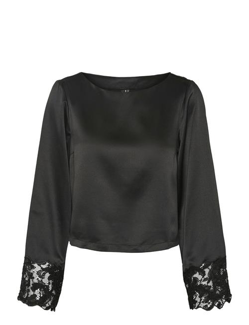 Vero Moda Vmmerle Lace Ls Boat Neck Top Wvn Ga Vero Moda Black