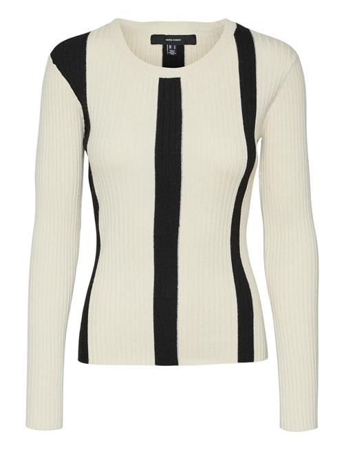 Se Vero Moda Vmgold New Rib Ls O-Neck Pullover Vero Moda Cream ved Booztlet