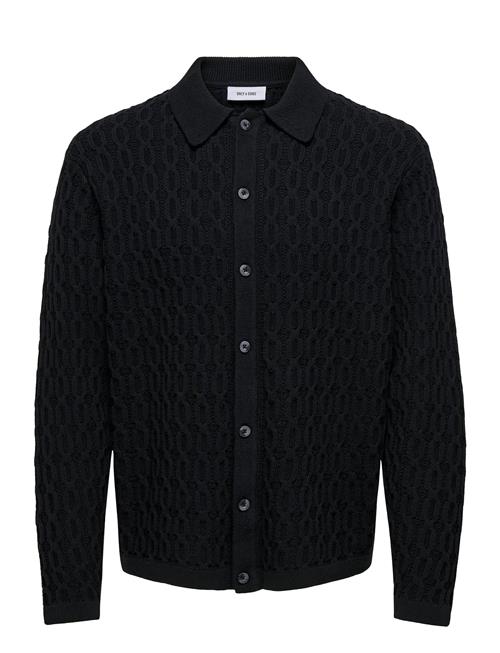 ONLY & SONS Onsleonard Life Reg 7 Cable Shirt Knit ONLY & SONS Black