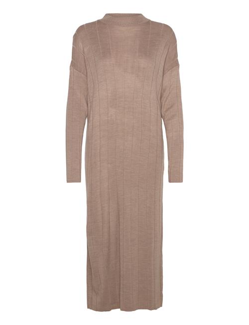 ONLY Onltess Ls Highneck Midi Dress Knt ONLY Beige