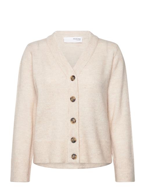 Se Selected Femme Slfmaline New Ls Knit Short Cardi Noos Selected Femme Cream ved Booztlet