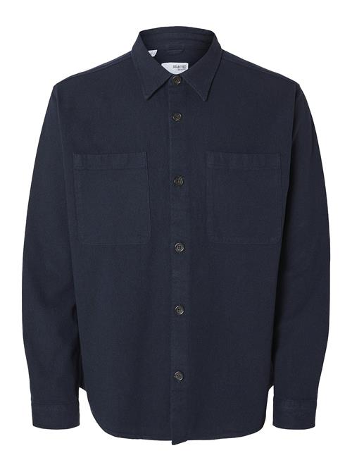 Selected Homme Slh-Heavy Twill Overshirt Ls Noos Selected Homme Navy