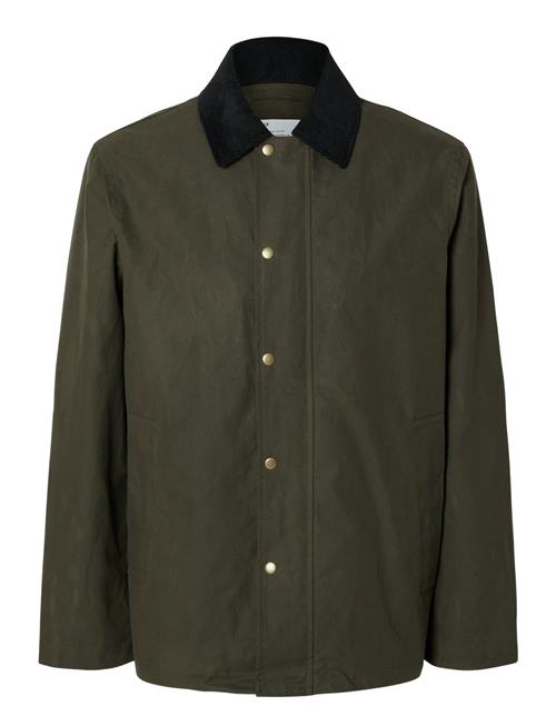 Selected Homme Slhwalter Waxed Cotton Jkt Noos Selected Homme Khaki