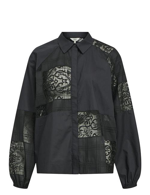 Object Objfallon L/S Re Sleeve Shirt 135 Object Black