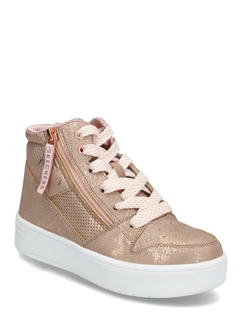 Girls Court High Skechers Gold