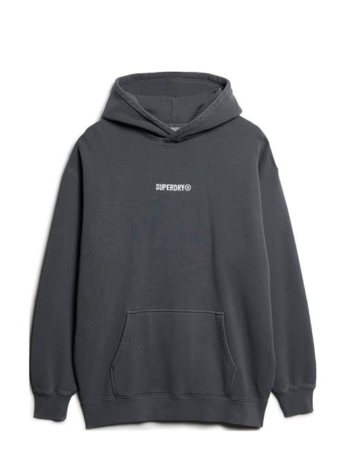 Micro Logo Graphic Loose Hood Superdry Black