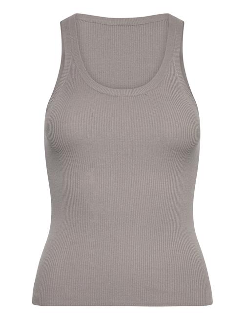 Se Mango Knit Strap Top Mango Grey ved Booztlet