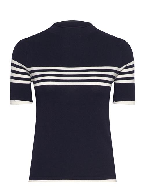 Mango Fine Knit Striped Sweater Mango Navy