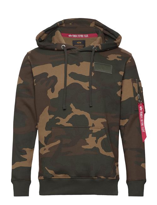 Alpha Industries Back Print Hoody Camo Alpha Industries Green